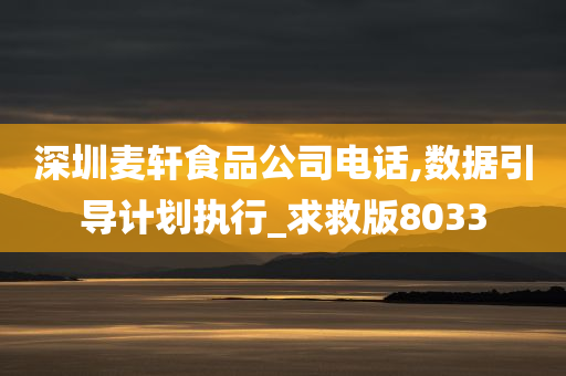 深圳麦轩食品公司电话,数据引导计划执行_求救版8033