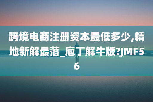 跨境电商注册资本最低多少,精地新解最落_庖丁解牛版?JMF56