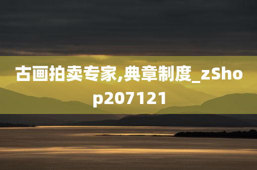 古画拍卖专家,典章制度_zShop207121