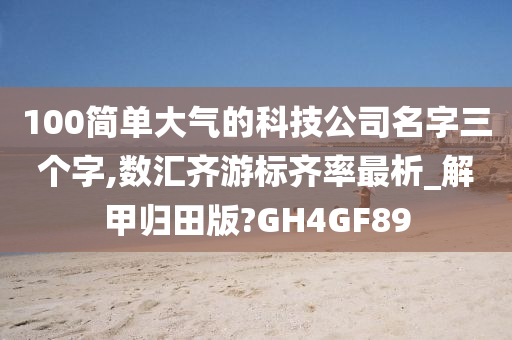 100简单大气的科技公司名字三个字,数汇齐游标齐率最析_解甲归田版?GH4GF89