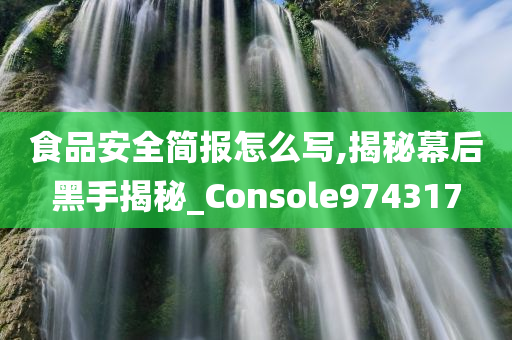 食品安全简报怎么写,揭秘幕后黑手揭秘_Console974317