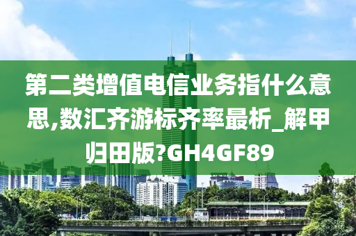 第二类增值电信业务指什么意思,数汇齐游标齐率最析_解甲归田版?GH4GF89