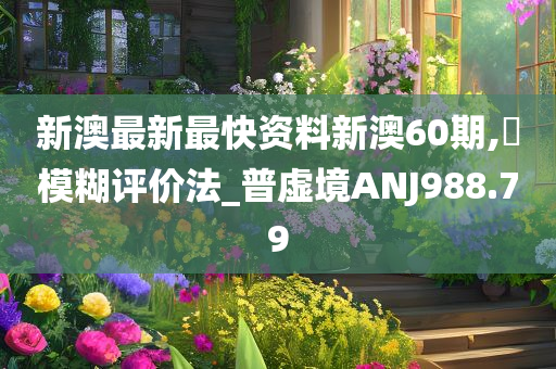 新澳最新最快资料新澳60期,‌模糊评价法_普虚境ANJ988.79