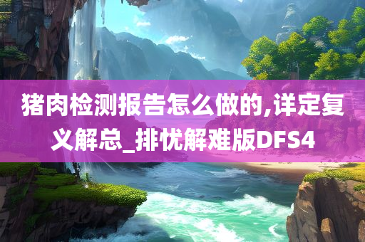 猪肉检测报告怎么做的,详定复义解总_排忧解难版DFS4