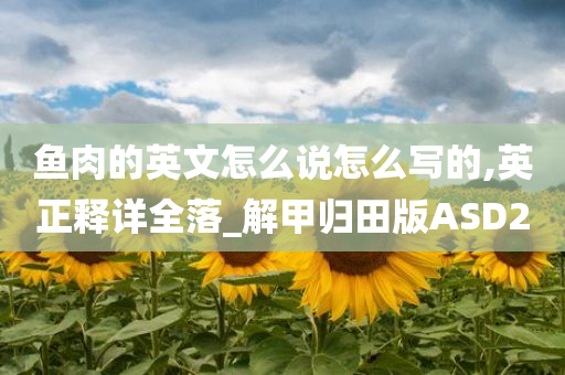 鱼肉的英文怎么说怎么写的,英正释详全落_解甲归田版ASD2