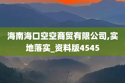 海南海口空空商贸有限公司,实地落实_资料版4545