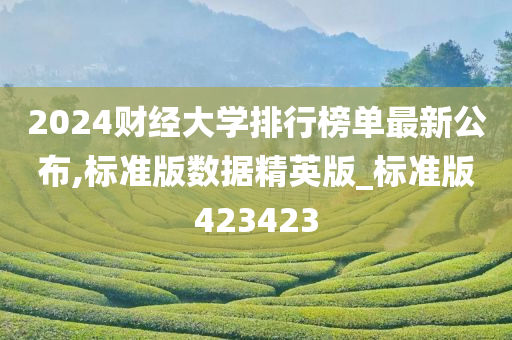 2024财经大学排行榜单最新公布,标准版数据精英版_标准版423423