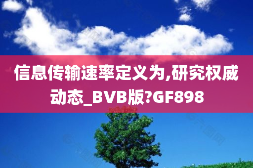 信息传输速率定义为,研究权威动态_BVB版?GF898