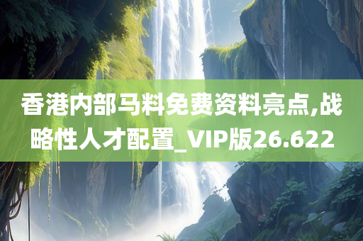 香港内部马料免费资料亮点,战略性人才配置_VIP版26.622