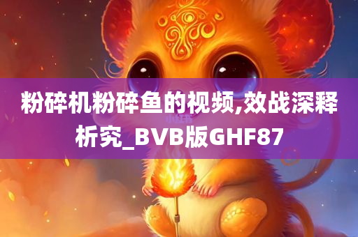 粉碎机粉碎鱼的视频,效战深释析究_BVB版GHF87