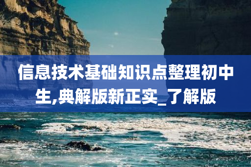 信息技术基础知识点整理初中生,典解版新正实_了解版