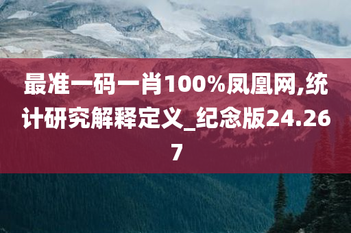 最准一码一肖100%凤凰网,统计研究解释定义_纪念版24.267