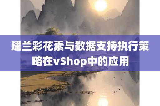 建兰彩花素与数据支持执行策略在vShop中的应用