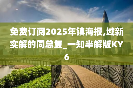 免费订阅2025年镇海报,域新实解的同总复_一知半解版KY6