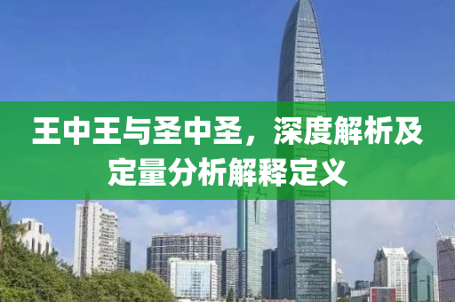 王中王与圣中圣，深度解析及定量分析解释定义