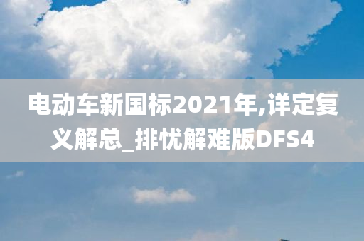 电动车新国标2021年,详定复义解总_排忧解难版DFS4