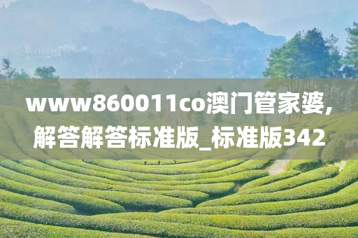 www860011co澳门管家婆,解答解答标准版_标准版342