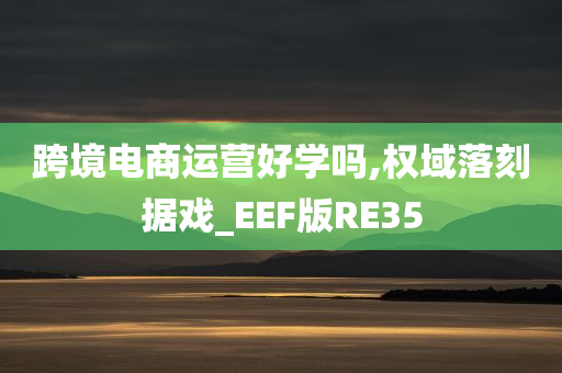 跨境电商运营好学吗,权域落刻据戏_EEF版RE35