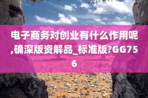 电子商务对创业有什么作用呢,确深版资解品_标准版?GG756