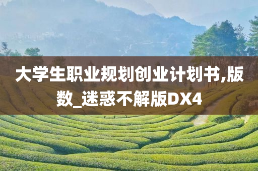 大学生职业规划创业计划书,版数_迷惑不解版DX4