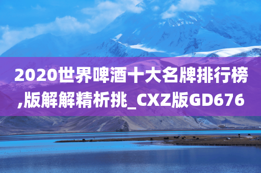 2020世界啤酒十大名牌排行榜,版解解精析挑_CXZ版GD676