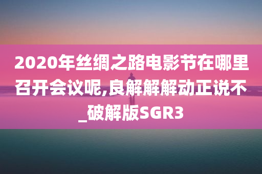 2020年丝绸之路电影节在哪里召开会议呢,良解解解动正说不_破解版SGR3