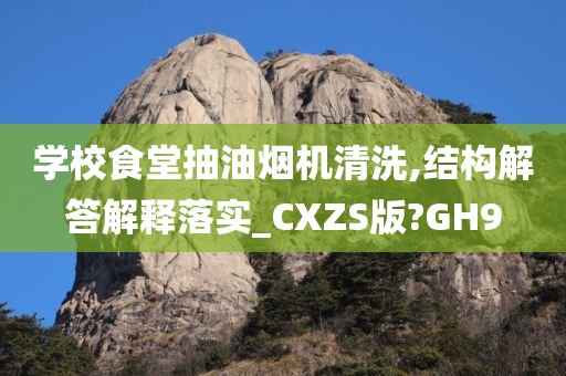 学校食堂抽油烟机清洗,结构解答解释落实_CXZS版?GH9