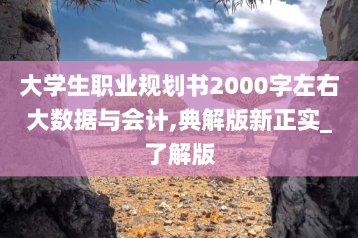 大学生职业规划书2000字左右大数据与会计,典解版新正实_了解版