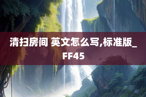 清扫房间 英文怎么写,标准版_FF45