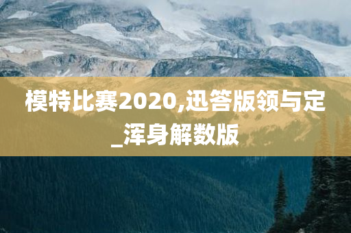 模特比赛2020,迅答版领与定_浑身解数版