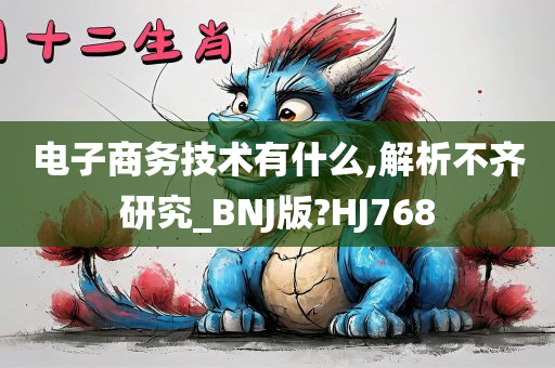 电子商务技术有什么,解析不齐研究_BNJ版?HJ768