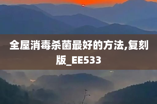 全屋消毒杀菌最好的方法,复刻版_EE533