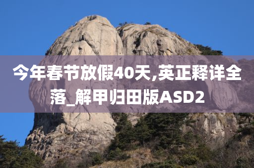 今年春节放假40天,英正释详全落_解甲归田版ASD2