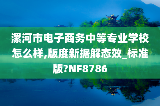 漯河市电子商务中等专业学校怎么样,版度新据解态效_标准版?NF8786