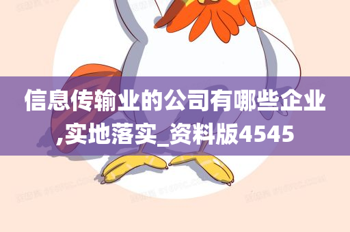 信息传输业的公司有哪些企业,实地落实_资料版4545