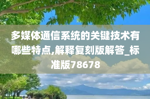 多媒体通信系统的关键技术有哪些特点,解释复刻版解答_标准版78678