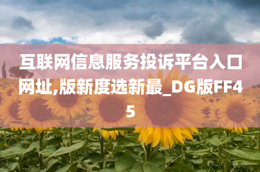 互联网信息服务投诉平台入口网址,版新度选新最_DG版FF45