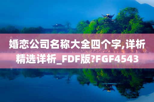 婚恋公司名称大全四个字,详析精选详析_FDF版?FGF4543