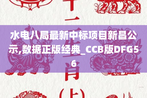 水电八局最新中标项目新昌公示,数据正版经典_CCB版DFG56