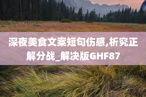 深夜美食文案短句伤感,析究正解分战_解决版GHF87