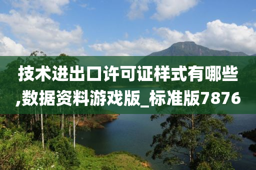 技术进出口许可证样式有哪些,数据资料游戏版_标准版7876