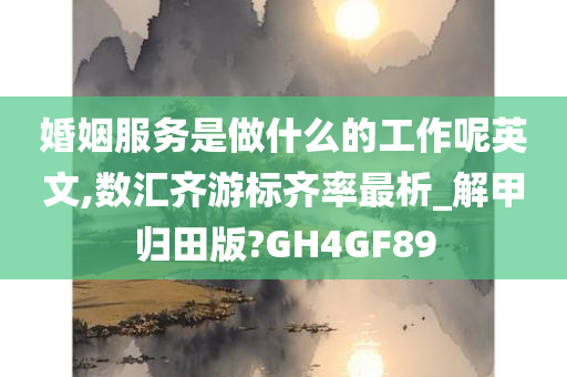 婚姻服务是做什么的工作呢英文,数汇齐游标齐率最析_解甲归田版?GH4GF89