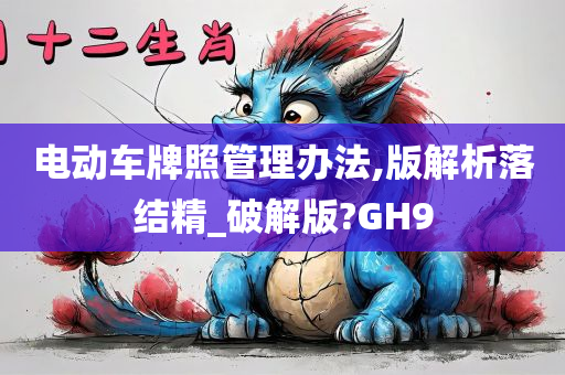 电动车牌照管理办法,版解析落结精_破解版?GH9