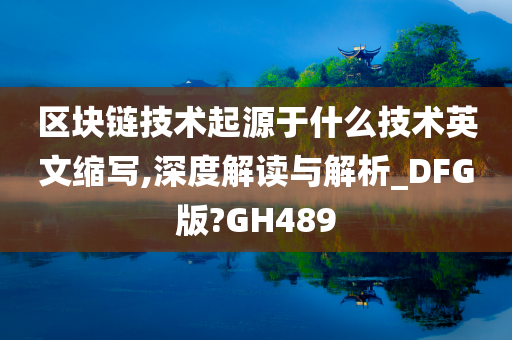 区块链技术起源于什么技术英文缩写,深度解读与解析_DFG版?GH489