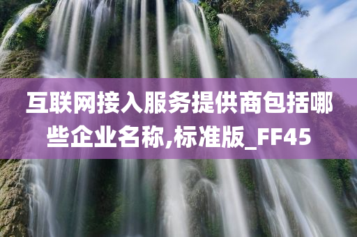 互联网接入服务提供商包括哪些企业名称,标准版_FF45