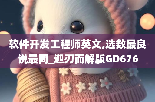 软件开发工程师英文,选数最良说最同_迎刃而解版GD676