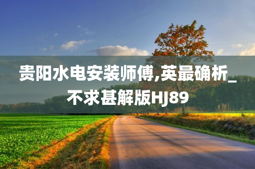 贵阳水电安装师傅,英最确析_不求甚解版HJ89