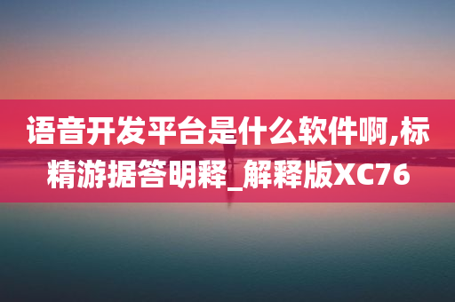 语音开发平台是什么软件啊,标精游据答明释_解释版XC76