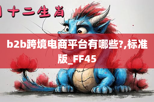 b2b跨境电商平台有哪些?,标准版_FF45