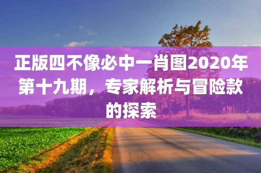 正版四不像必中一肖图2020年第十九期，专家解析与冒险款的探索